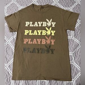PLAYBOY Kids Brown Multi-Color Logo T-Shirt
